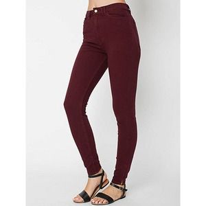 American Apparel Women's Slim Slack Chino Pants Mid Rise Size 30